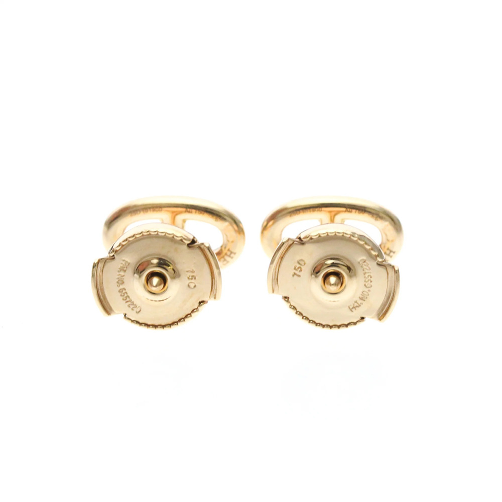 HERMES Chaine D'ancre Earrings 18K Pink Gold Polished - Picture 6 of 11